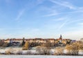 Old medieval town wall build of half timbred houses in Idstein W Royalty Free Stock Photo