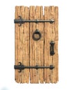 Old medieval wooden door 3d rendering