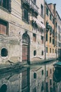 Old medieval worn out brick wall building in Venice, Italy Royalty Free Stock Photo