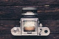 Old medium format film camera art deco style Royalty Free Stock Photo