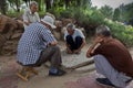 Old men playing chess Royalty Free Stock Photo