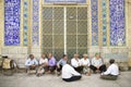 Old men socializing in yazd iran