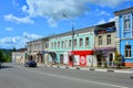 Old merchant houses in historical center of Ruza city, Moscow region, Russia