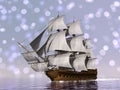 Old merchant ship - 3D render