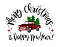 Old Christmas Truck Royalty Free Stock Photo