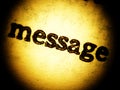 Old message print - close up Royalty Free Stock Photo