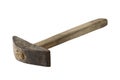 Old metal anvil for punching a hand scythe Royalty Free Stock Photo