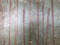 Background structure - old sheet metal with rusty stripes Royalty Free Stock Photo