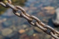 Old metal boat chain Royalty Free Stock Photo