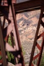 Old Metal Bridge in the tourist city of Tilcara in Argentina