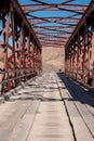 Old Metal Bridge in the tourist city of Tilcara in Argentina