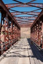 Old Metal Bridge in the tourist city of Tilcara in Argentina