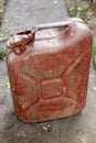 Old metal canister on the street Royalty Free Stock Photo
