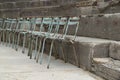 Old Metal Chairs at Ancient Theater of Orange, France Royalty Free Stock Photo