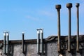 Old metal chimneys
