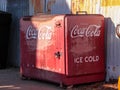 Old metal Coca-Cola cooler