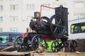 old metal construction with wheels Royalty Free Stock Photo