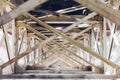 Old metal crossbeam structure Royalty Free Stock Photo