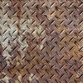 Old metal diamond plate in brown color Royalty Free Stock Photo