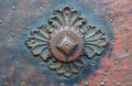 Old metal door detail in Graz, Styria region, Austria Royalty Free Stock Photo