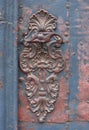 Old metal door detail in Graz, Styria region, Austria Royalty Free Stock Photo