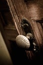 Old metal door handle Royalty Free Stock Photo