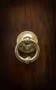 Old metal door handle knocker Royalty Free Stock Photo