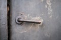 Old metal door, iron door, vintage door handle