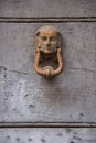Old metal door knocker with rust Royalty Free Stock Photo