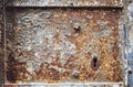 Old metal door texture with rust Royalty Free Stock Photo