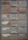 Old metal file cabinet is rust. Royalty Free Stock Photo