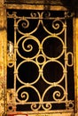 old metal forged decorative gate grille