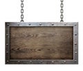 Old metal frame with chains Royalty Free Stock Photo