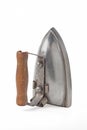 Old iron with a wooden handle Royalty Free Stock Photo