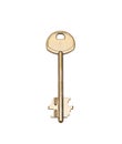 Old metal key Royalty Free Stock Photo