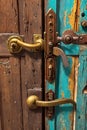 Old metal lock wooden door doorway locked protection