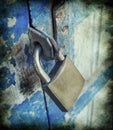 Old metal lock ,vintage style Royalty Free Stock Photo