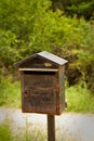 Old metal mail box with nature background Royalty Free Stock Photo