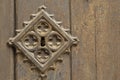Old metal medieval door background