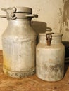 Old metal milk canister Royalty Free Stock Photo