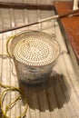 Old metal minnow bucket