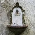 Old metal outdoor basin