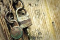 Old metal padlocks Royalty Free Stock Photo