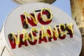 Old Metal Painted and Neon No Vacancy Sign