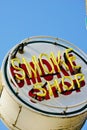 Old Metal Painted and Neon Smoke Shop Sign