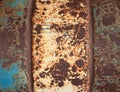 Old metal painted a rusty barrel. Background. Royalty Free Stock Photo