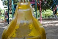 Old metal playground slide Royalty Free Stock Photo