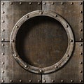 Old metal porthole background Royalty Free Stock Photo