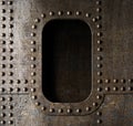 Old metal porthole background Royalty Free Stock Photo