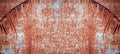 Old metal rusty background. Metal corrosion. Panorama, large size Royalty Free Stock Photo